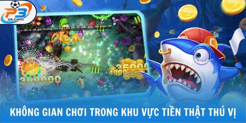Bắn Cá Xèng - Khám Phá Siêu Phẩm Thả Lưới Đầy Kịch Tính 5 Không gian trong khu vực tiền thật thú vị