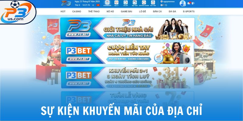 Sự kiện khuyến mãi của địa chỉ